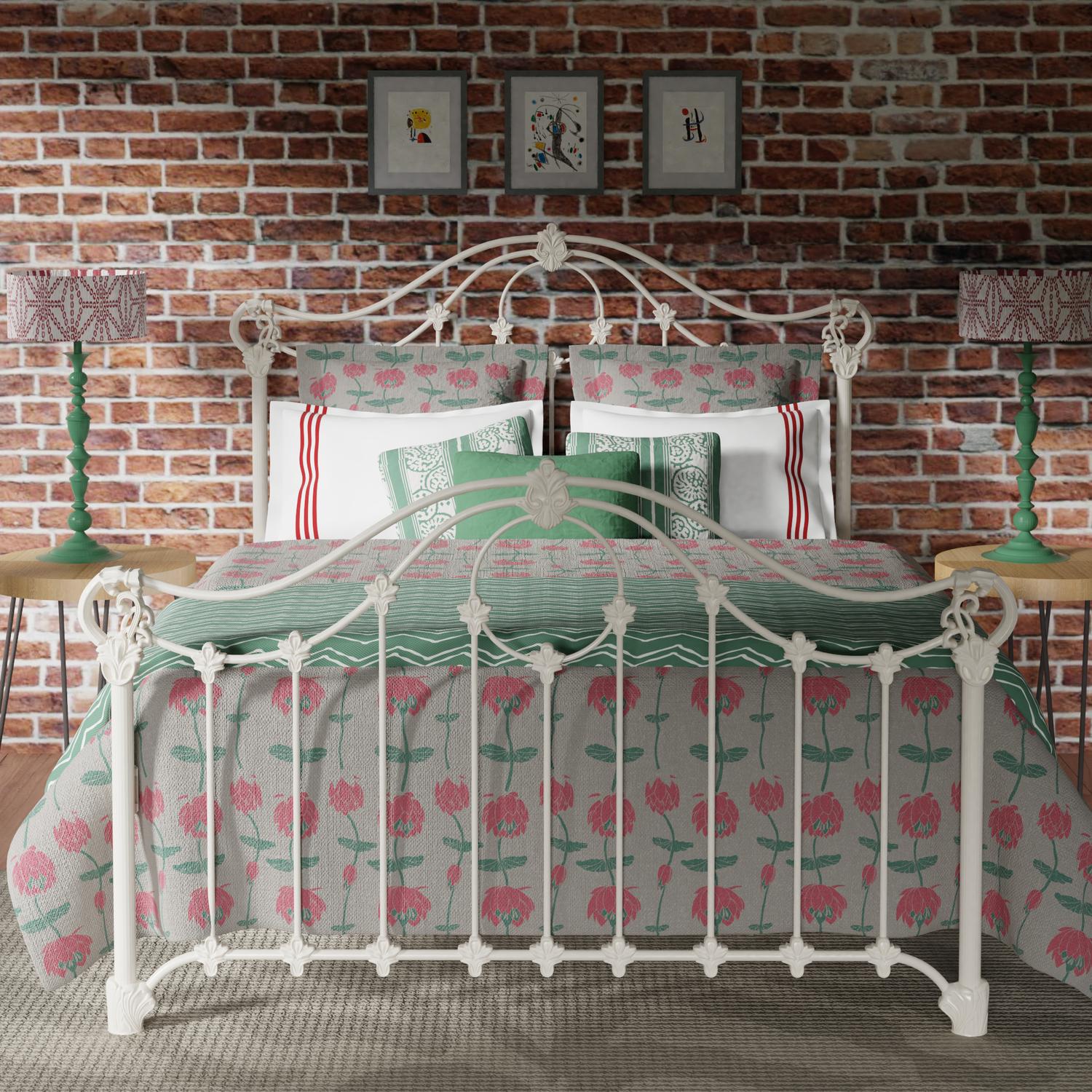 Alva iron bed frame - Image brick wall