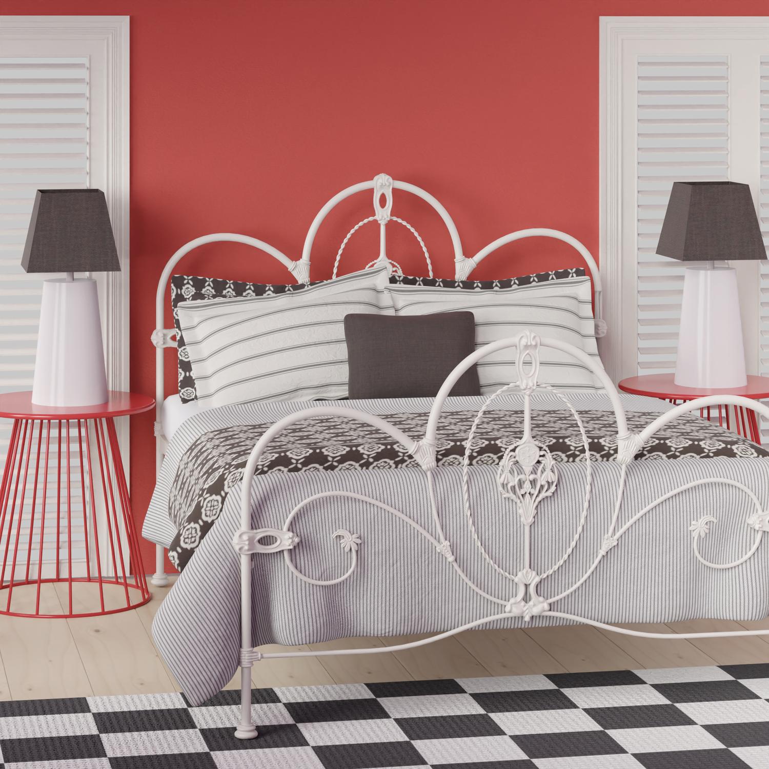 Ballina iron bed frame - Red bedroom