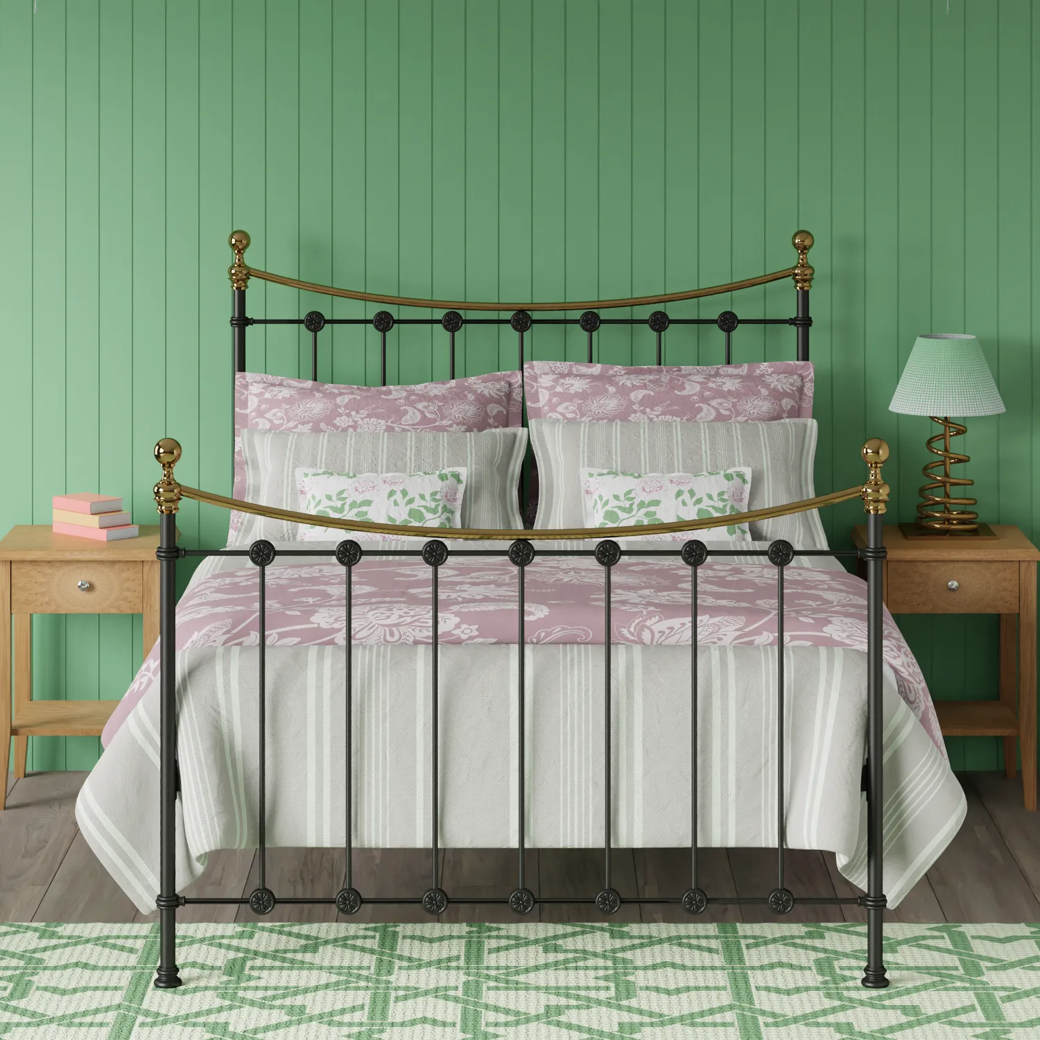 Carrick iron bed - Image bold and bright
