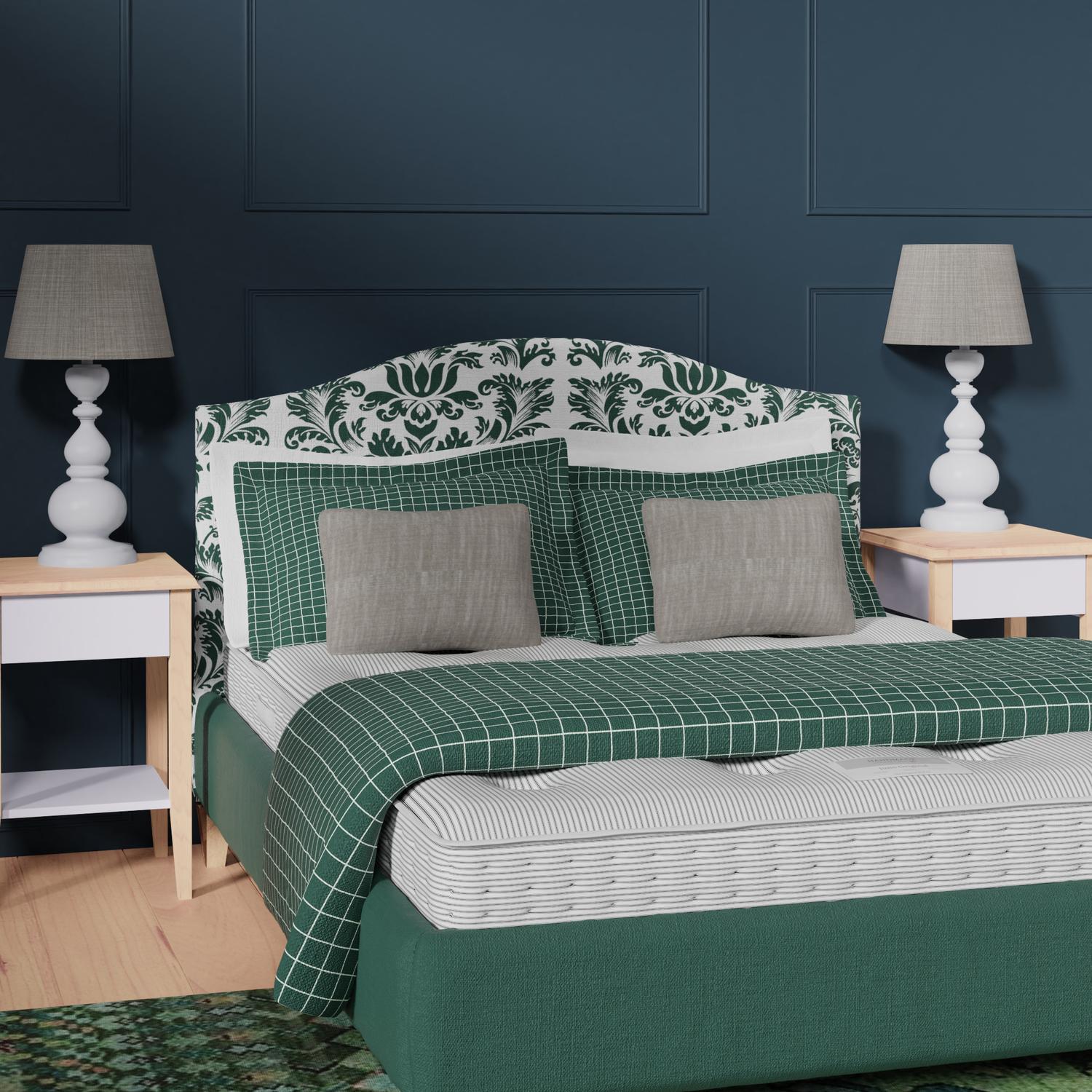 Daniella upholstered bed - Image emerald green