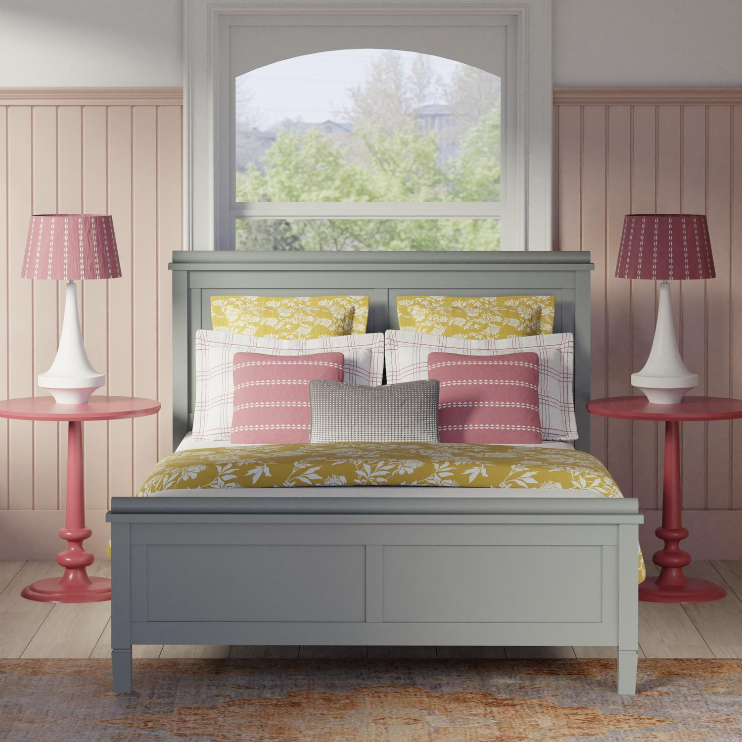 Nocturne wooden bed - Image pink and yellow bedroom
