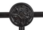 Satin black finish for metal beds