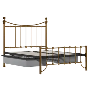Arran Low Footend cama de latón con cajones - Thumbnail