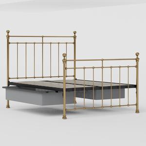Blyth brass bed with drawers - Thumbnail