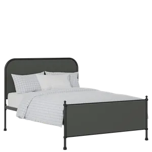 Bray iron/metal upholstered bed in black with iron fabric - Thumbnail