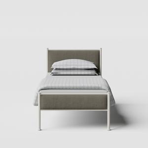 Brest iron/metal single bed in ivory - Thumbnail