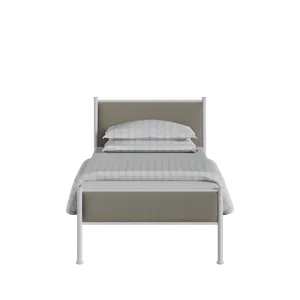 Brest iron/metal single bed in white - Thumbnail