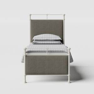 Nancy iron/metal single bed in ivory - Thumbnail