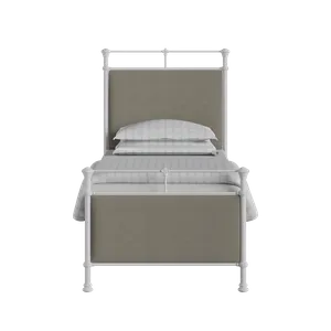 Nancy iron/metal single bed in white - Thumbnail