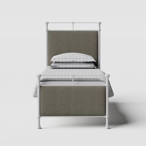 Nancy iron/metal single bed in white - Thumbnail