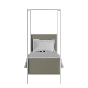 Reims iron/metal single bed in white - Thumbnail
