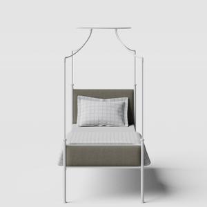 Waterloo iron/metal single bed in white - Thumbnail
