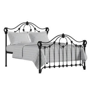 Alva iron/metal bed in black with Juno mattress - Thumbnail