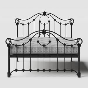 Alva iron/metal bed in black with Juno mattress - Thumbnail