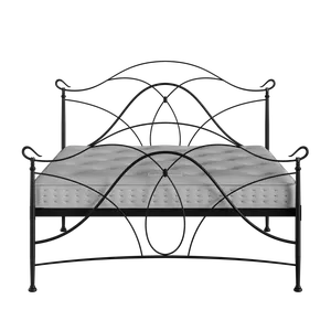 Ardo iron/metal bed in black with Juno mattress - Thumbnail