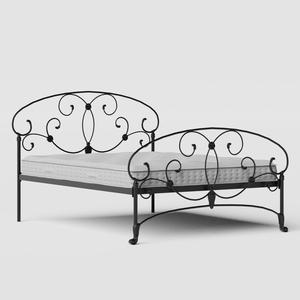 Arigna iron/metal bed in black with Juno mattress - Thumbnail