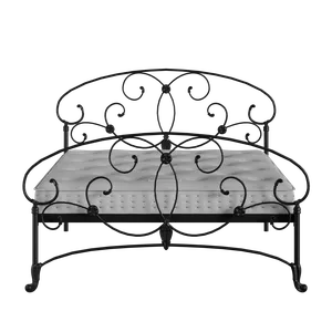 Arigna cama de metal en negro con colchón - Thumbnail