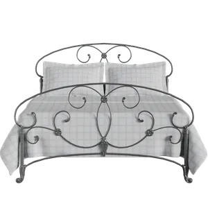 Arigna iron/metal bed in pewter - Thumbnail