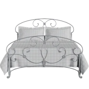 Arigna iron/metal bed in silver - Thumbnail