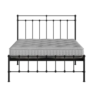 Ashley iron/metal bed in black with Juno mattress - Thumbnail