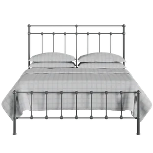 Ashley iron/metal bed in pewter - Thumbnail