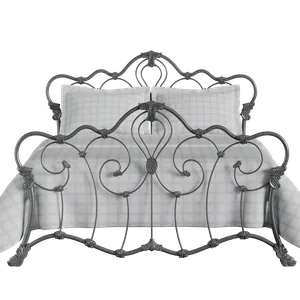 Athalone iron/metal bed in pewter - Thumbnail
