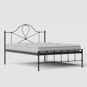 Athena cama de metal en negro con colchón - Thumbnail