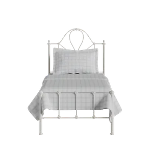 Athena iron/metal single bed in ivory - Thumbnail