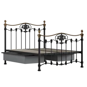 Camolin ijzeren bed in zwart met lades - Thumbnail