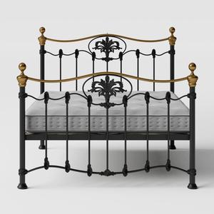 Camolin iron/metal bed in black with Juno mattress - Thumbnail