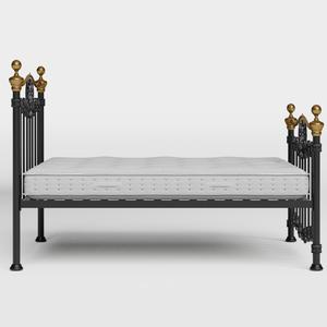 Camolin lit en métal noir avec matelas - Thumbnail