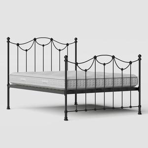 Carie iron/metal bed in black with Juno mattress - Thumbnail