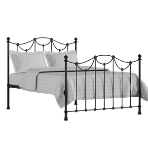 Carie iron/metal bed in black with Juno mattress - Thumbnail