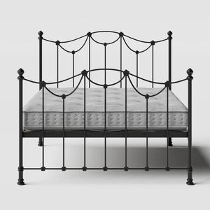 Carie iron/metal bed in black with Juno mattress - Thumbnail