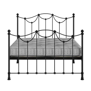 Carie iron/metal bed in black with Juno mattress - Thumbnail