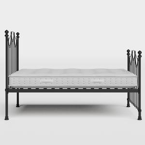 Carie iron/metal bed in black with Juno mattress - Thumbnail