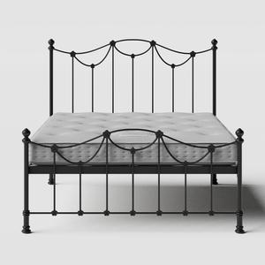 Carie Low Footend iron/metal bed in black with Juno mattress - Thumbnail