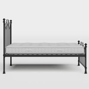 Carie Low Footend iron/metal bed in black with Juno mattress - Thumbnail