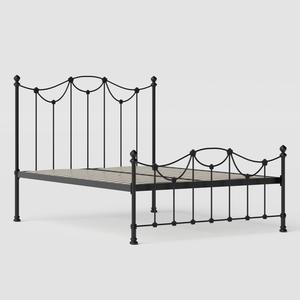 Carie Low Footend iron/metal bed in black - Thumbnail