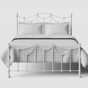 Carie Low Footend iron/metal bed in ivory - Thumbnail
