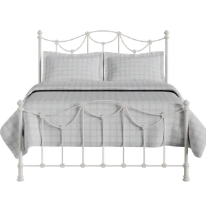 Carie Low Footend iron/metal bed in ivory - Thumbnail