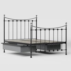 Carrick Chromo Metallbett in Schwarz mit Schubladen - Thumbnail