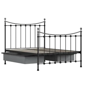 Carrick Chromo ijzeren bed in zwart met lades - Thumbnail