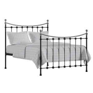 Carrick Chromo iron/metal bed in black with Juno mattress - Thumbnail