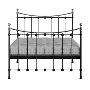 Carrick Chromo iron/metal bed in black with Juno mattress - Thumbnail