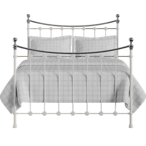 Carrick Chromo iron/metal bed in ivory - Thumbnail