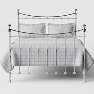 Carrick Chromo Metallbett in Weiß - Thumbnail