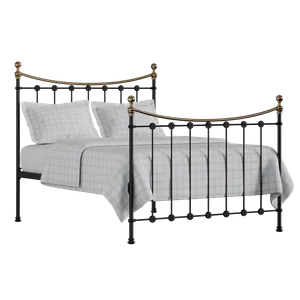 Carrick iron/metal bed in black with Juno mattress - Thumbnail