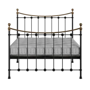 Carrick lit en métal noir avec matelas - Thumbnail
