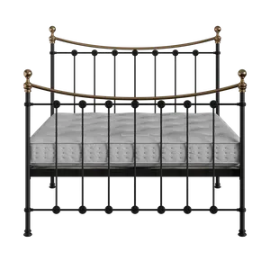 Carrick ijzeren bed in zwart met matras - Thumbnail